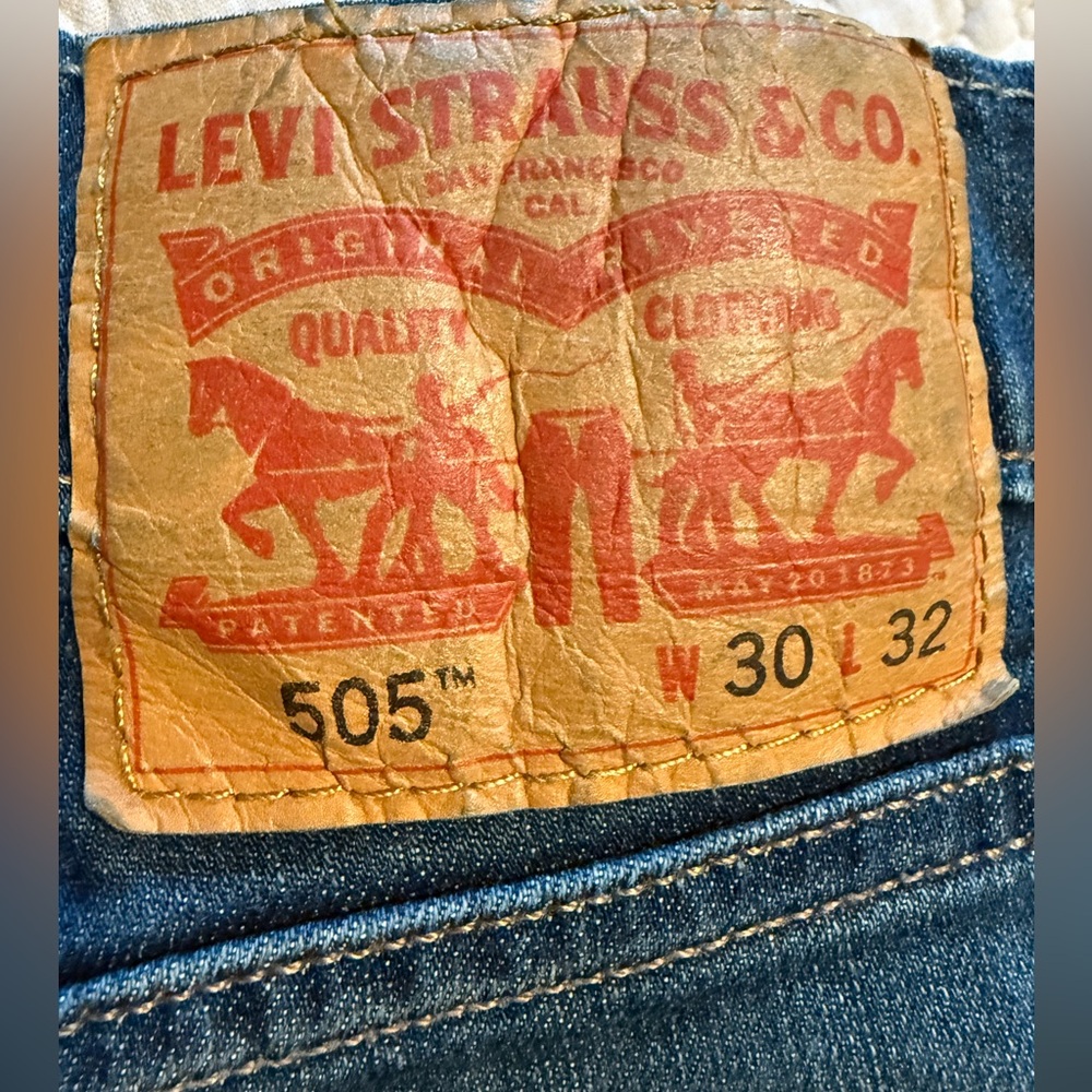 Levi's Men's 505 Stretch Straight Regular Fit Cash Wash Jeans Size 30x32 - Picture 3 of 8